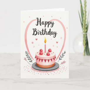 Carte d'anniversaire Gâteau Bunting