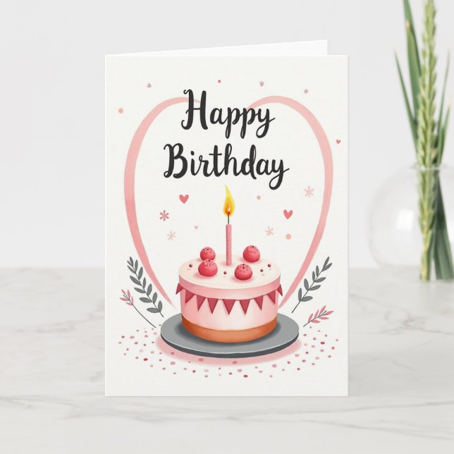 Carte d'anniversaire Gâteau Bunting (Devant)