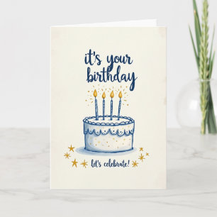 Carte d'anniversaire Gâteau charmant
