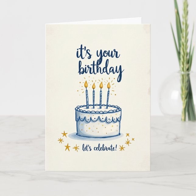 Carte d'anniversaire Gâteau charmant (Devant)