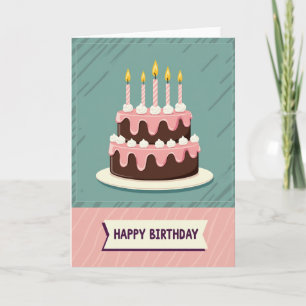 Carte d'anniversaire Gâteau Chaud