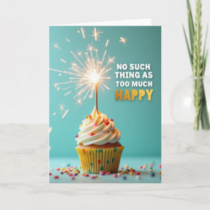 Carte d'anniversaire Gâteau Cupcake Étoiles