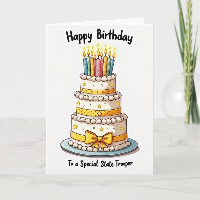 Carte d'anniversaire Gâteau de Célébration Sucré (Devant)