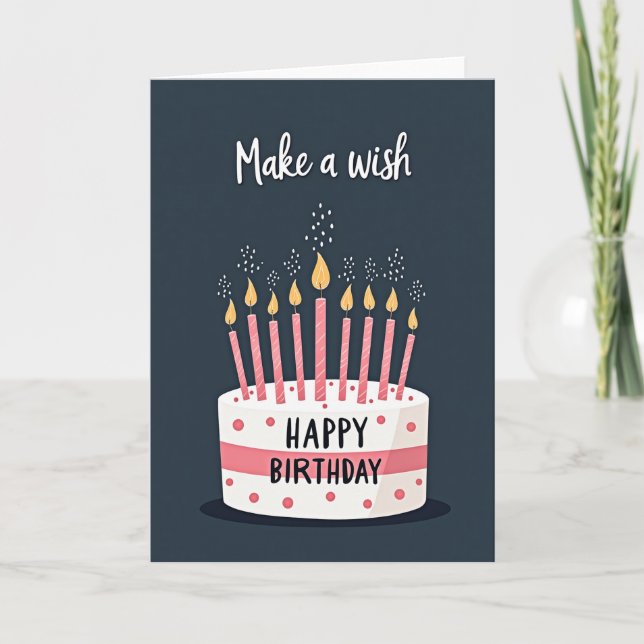 Carte d'anniversaire Gâteau de Minuit (Devant)