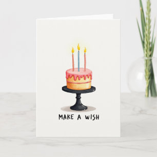 Carte d'anniversaire Gâteau Glaçage Rose
