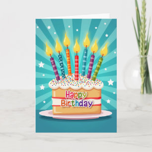 Carte d'anniversaire Gâteau Idéal