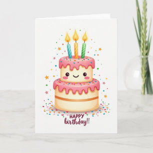 Carte d'anniversaire Gâteau Joyeux