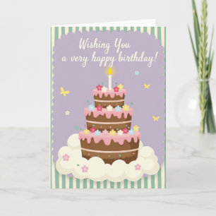 Carte d'anniversaire Gâteau Nuage