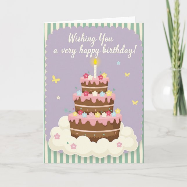 Carte d'anniversaire Gâteau Nuage (Devant)