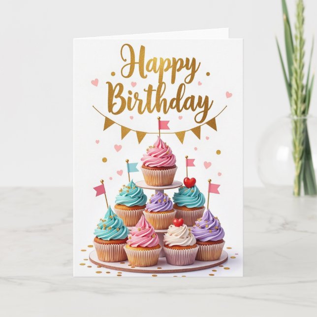 Carte d'anniversaire Gâteau pastel (Devant)
