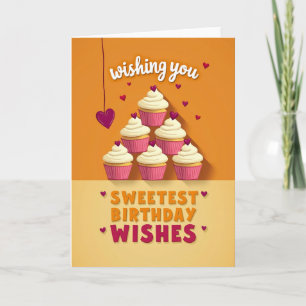 Carte d'anniversaire Gâteau rose
