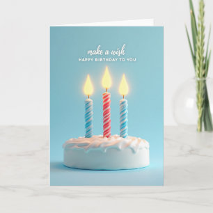 Carte d'anniversaire Gâteau Serein
