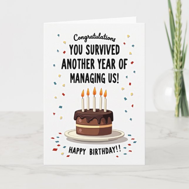 Carte d'anniversaire gâteau spirituelle (Devant)