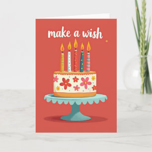 Carte d'anniversaire Gâteau Vintage