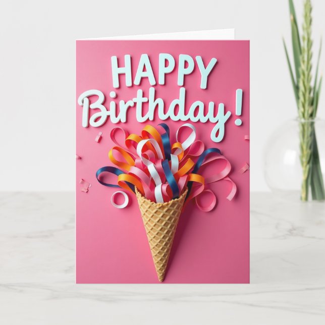 Carte d'anniversaire Gaufre Joyeuse (Devant)