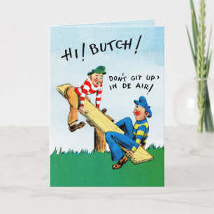 Carte d'anniversaire Gay Homme Vintage des années