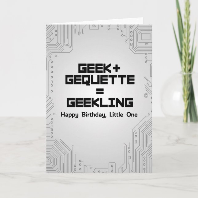 Carte d'anniversaire geek (Devant)
