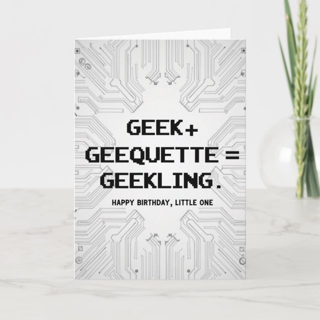 Carte d'anniversaire geek de circuit (Devant)
