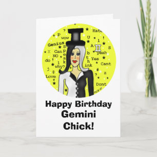 Carte d'anniversaire Gemini Chick