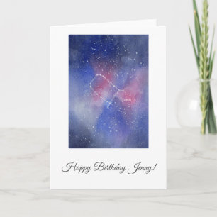 Carte d'anniversaire Gemini personnalisable