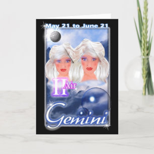Carte d'anniversaire Gemini Zodiac