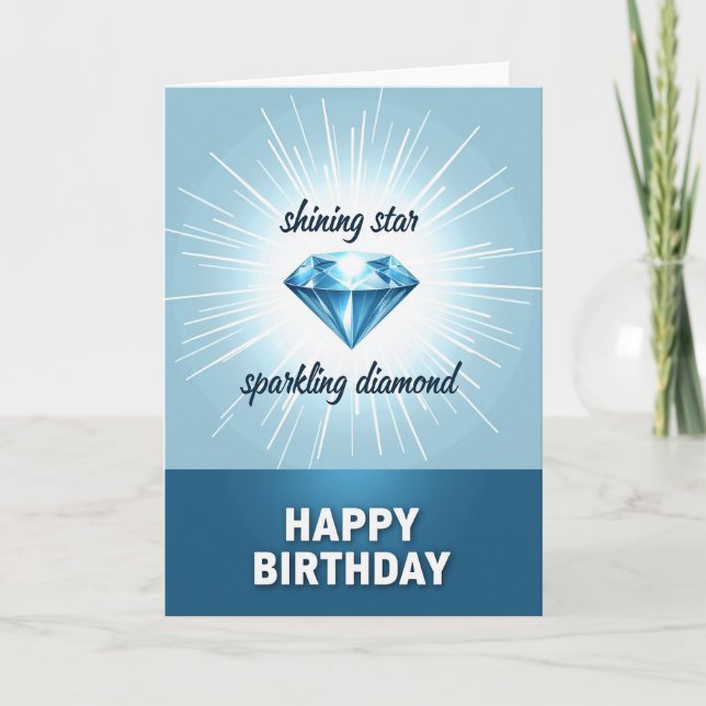 Carte d'anniversaire Gemme (Devant)
