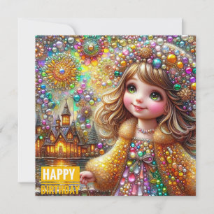CARTE D'ANNIVERSAIRE ~ Gemmes et feux d'artifice ~