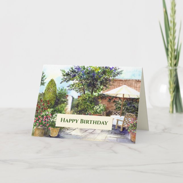 Carte d'anniversaire générale de la terrasse du ma (Devant)