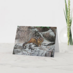 Carte d'anniversaire générique Chipmunk