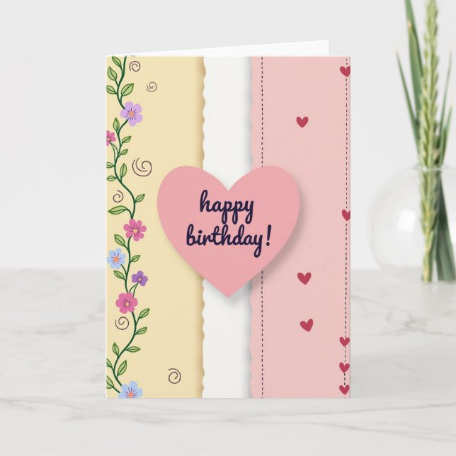 Carte d'anniversaire Gentle Vine (Devant)