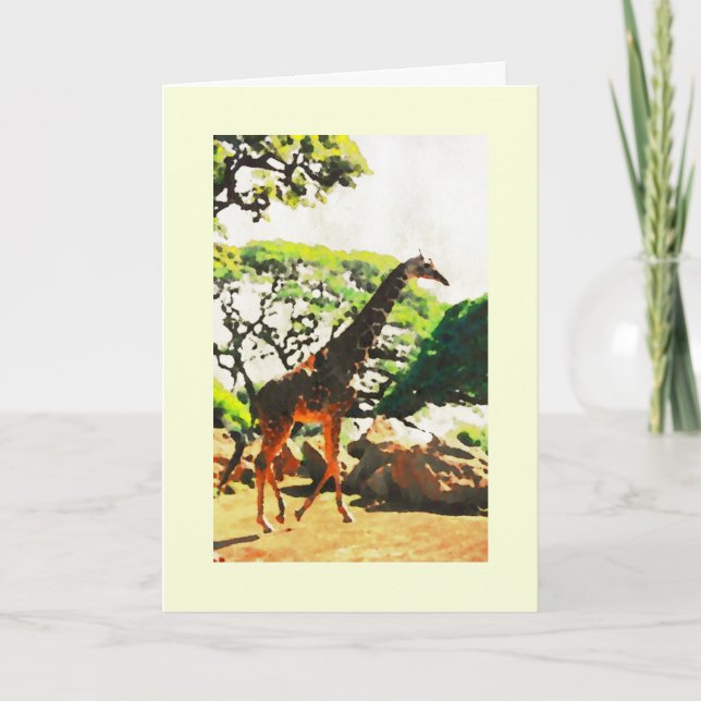 Carte d'anniversaire Giraffe (Devant)