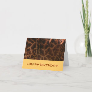 Carte d'anniversaire Giraffe