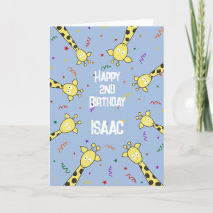 Carte d'anniversaire Giraffe personnalisée