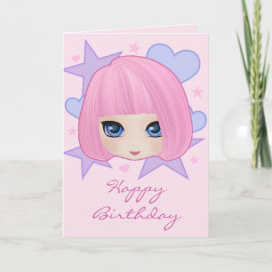 Carte d'anniversaire Girly de Marianne de fille