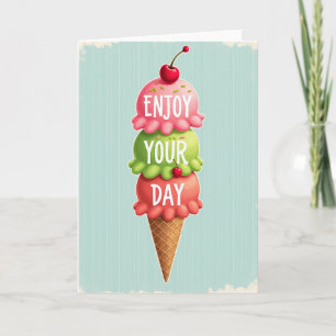 Carte d'anniversaire Glace Sucrée