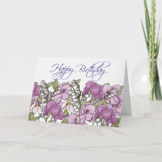 Carte d'anniversaire Gladiolus (Devant)
