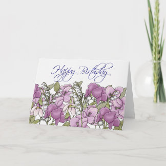 Carte d'anniversaire Gladiolus