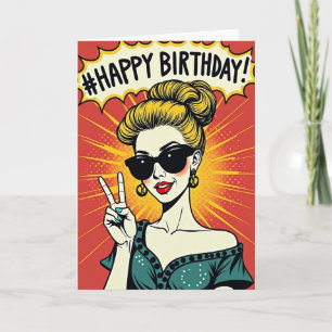 Carte d'anniversaire Glam Lady