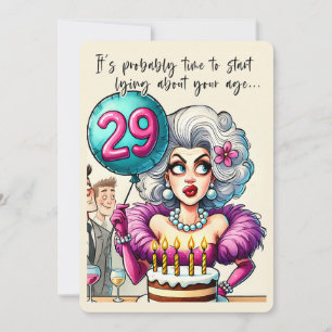 Carte d'anniversaire glamour drôle