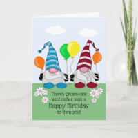 Carte d'anniversaire Gnome drôle