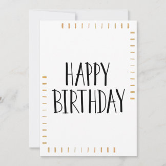 Carte d'anniversaire Gold moderne