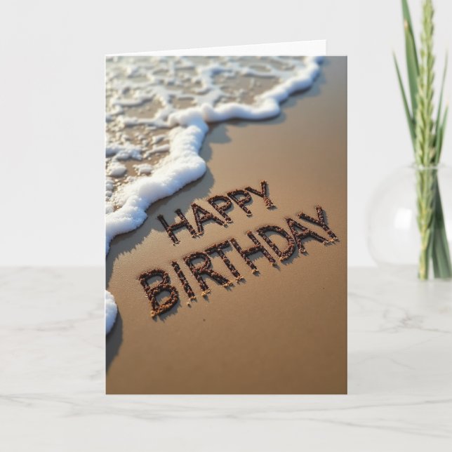 Carte d'anniversaire Golden Beach (Devant)