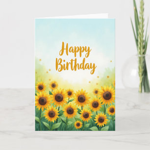 Carte d'anniversaire Golden Bloom