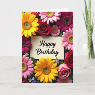 Carte d'anniversaire Golden Daisy