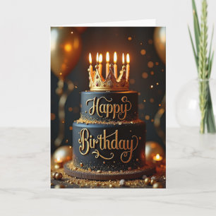Carte d'anniversaire Golden Elegance