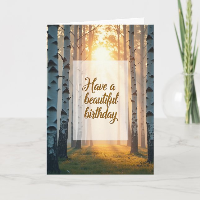 Carte d'anniversaire Golden Haze (Devant)