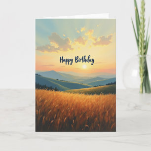 Carte d'anniversaire Golden Hour