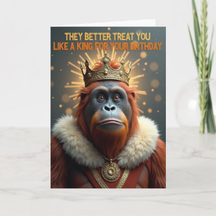 Carte d'anniversaire Golden King