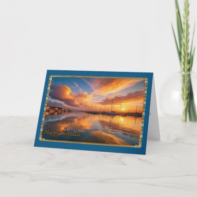 Carte d'anniversaire Golden Marina (Devant)