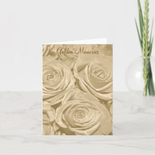 Carte d'anniversaire Golden Memories Rose